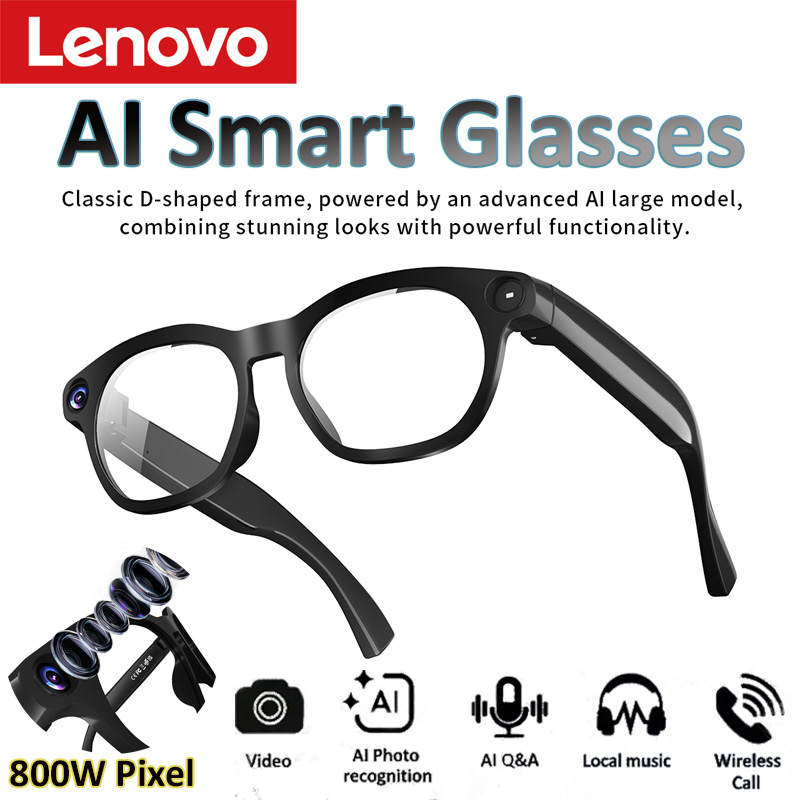 Smart Glasses Ar - Óculos Inteligentes Lenovo AI com Câmera