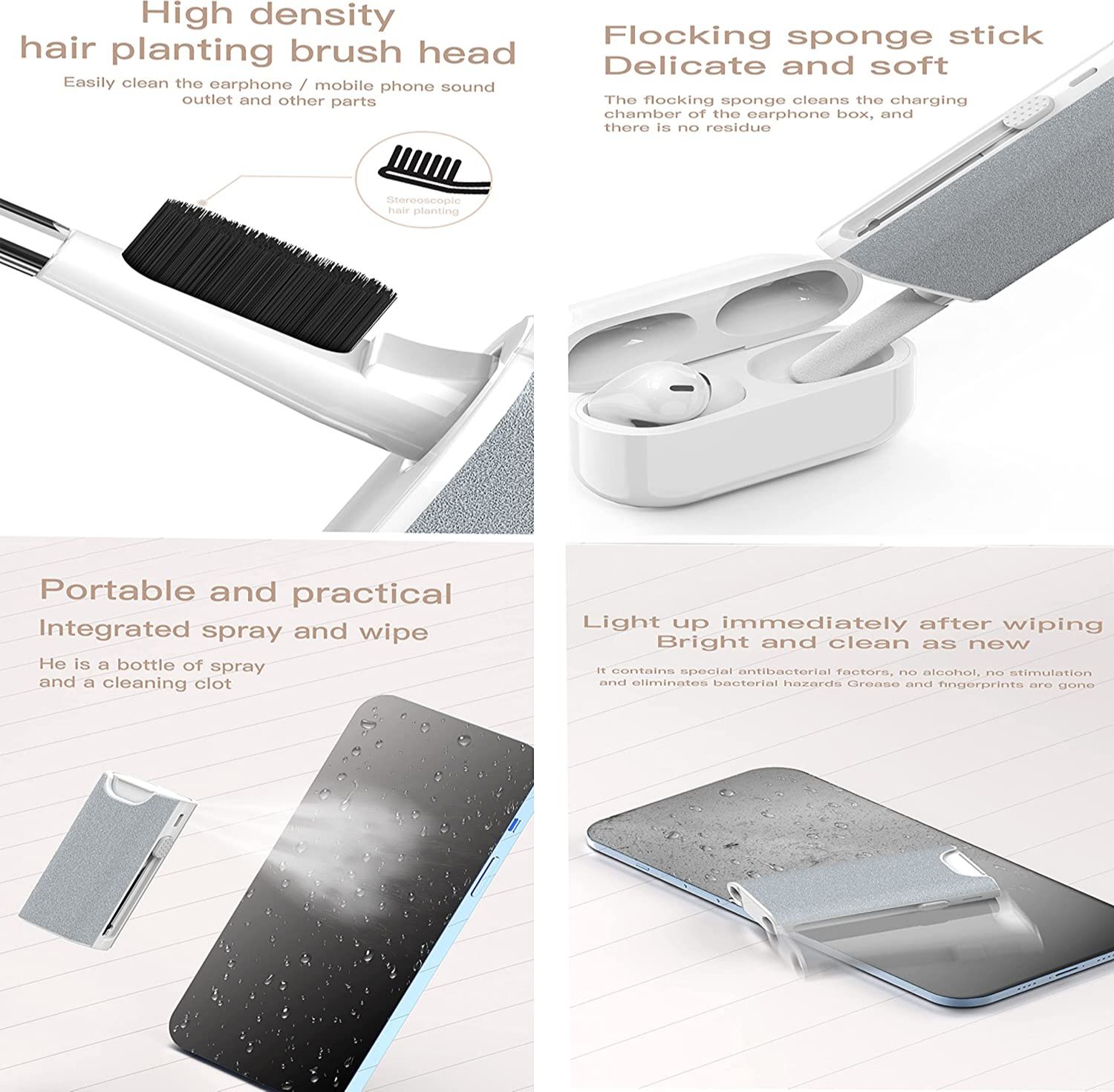 Kit de escova para limpeza de  - Portable Wifi Hotspot avaliação e preço