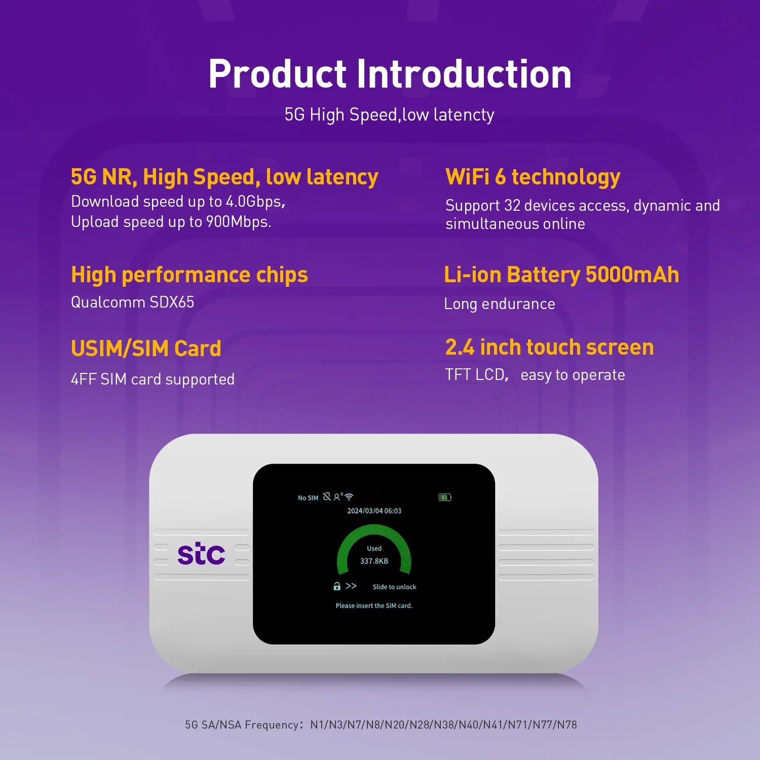 2025SUNCOMM Bolso Portátil Móv - Portable Wifi Hotspot avaliação e preço