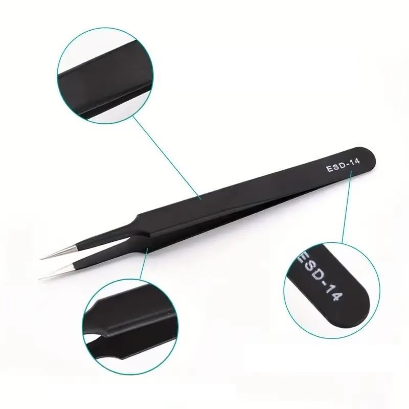 Precision Long Tweezers Set, E - Electronics Stuff avaliação e preço